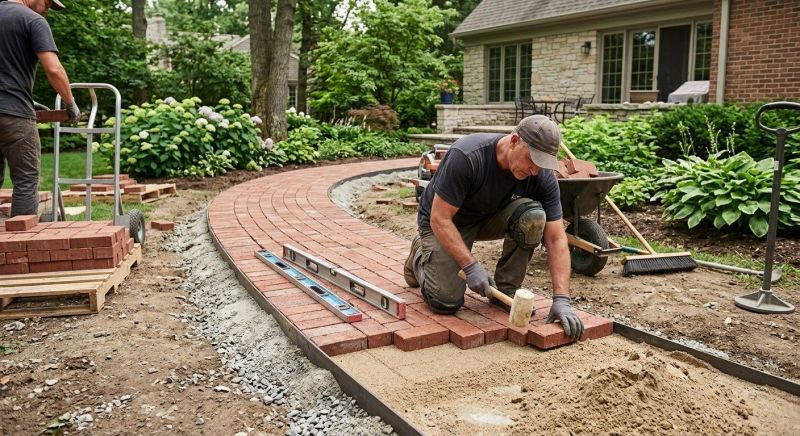 Brick Hardscape Installation in Worcester, MA