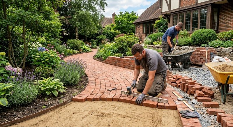 Brick Hardscape Installation in Manchester, NH