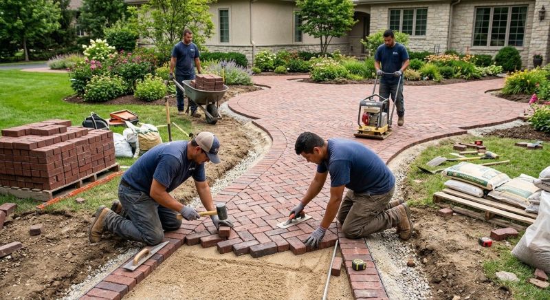 Brick Hardscape Installation in Fairfield County, CT