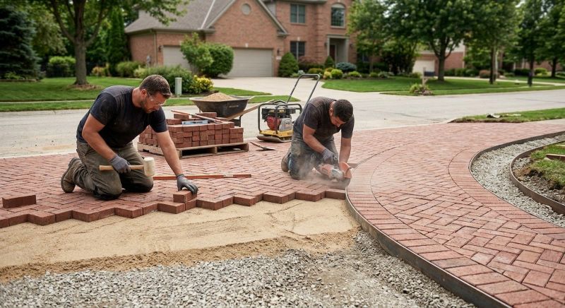 Brick Landscaping Installation in West Hartford, CT