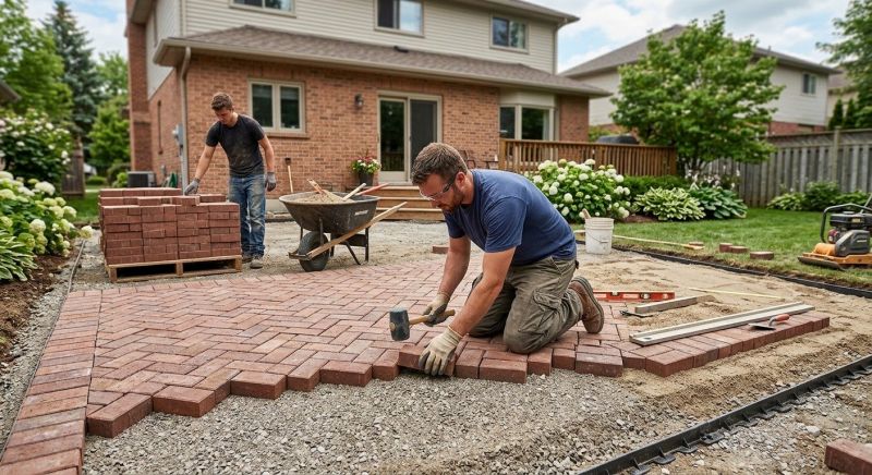 Brick Patio Installation in West Hartford, CT