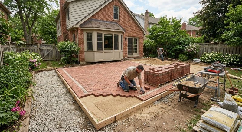 Brick Patio Installation in West Hartford, CT