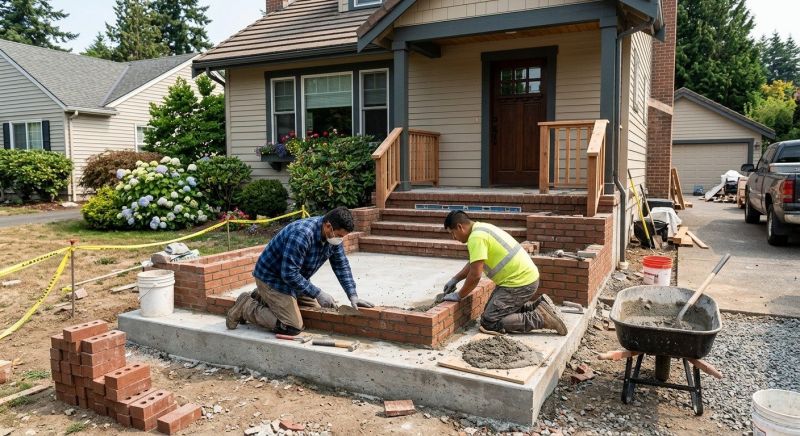 Brick Porch Installation in Boston, MA