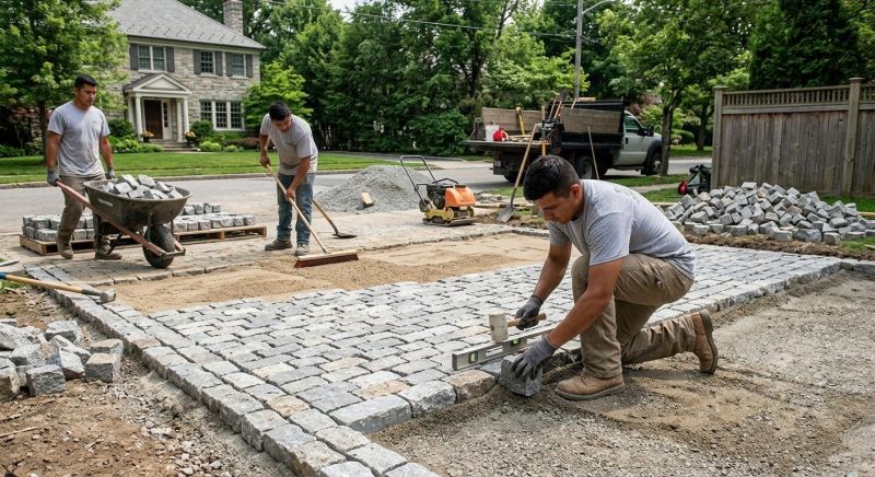 Clay Pavers Installation in Fairfield County, CT