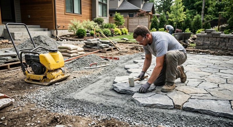 Sandstone Pavers Installation in Fairfield County, CT