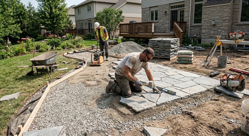 Sandstone Pavers Installation in Fairfield County, CT